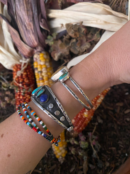 Turquoise and Lapis Cuff