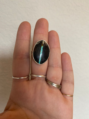 Black and Turquoise Ring