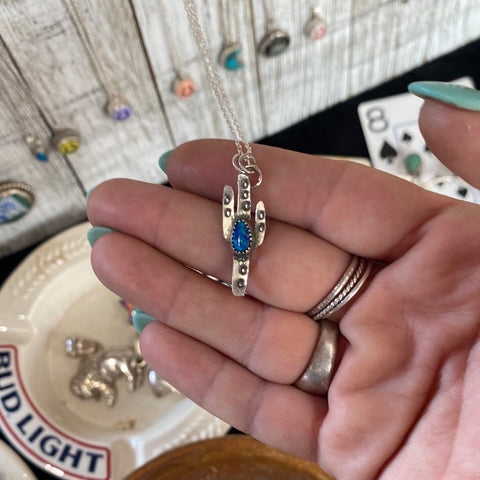 Opal Cactus Necklace