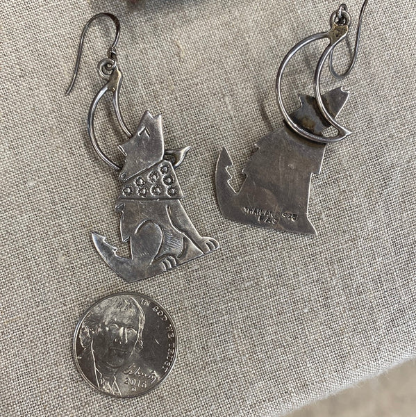 Vintage Coyote Earrings