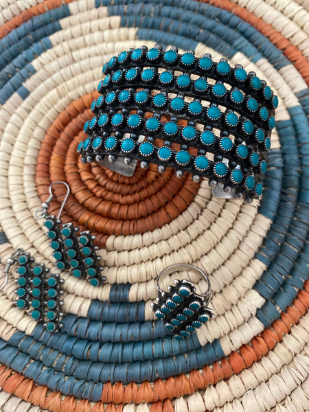 Vintage Zuni Snake Eye Set