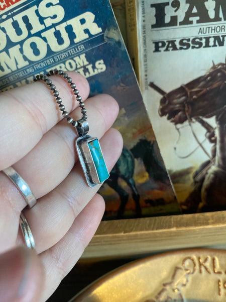 Turquoise Bar Necklace