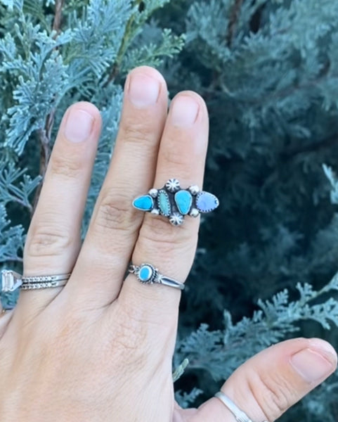 Opal and Turquoise Ring