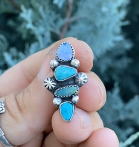 Opal and Turquoise Ring