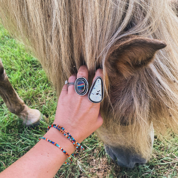 White Buffalo Statement Ring