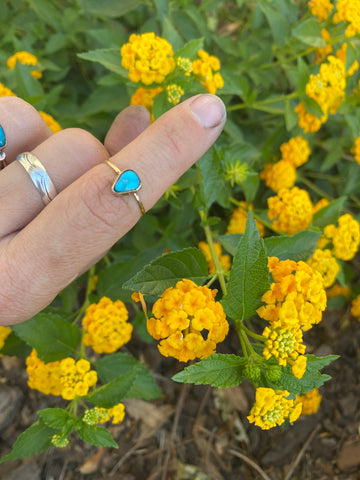 14k Gold and Turquoise Ring