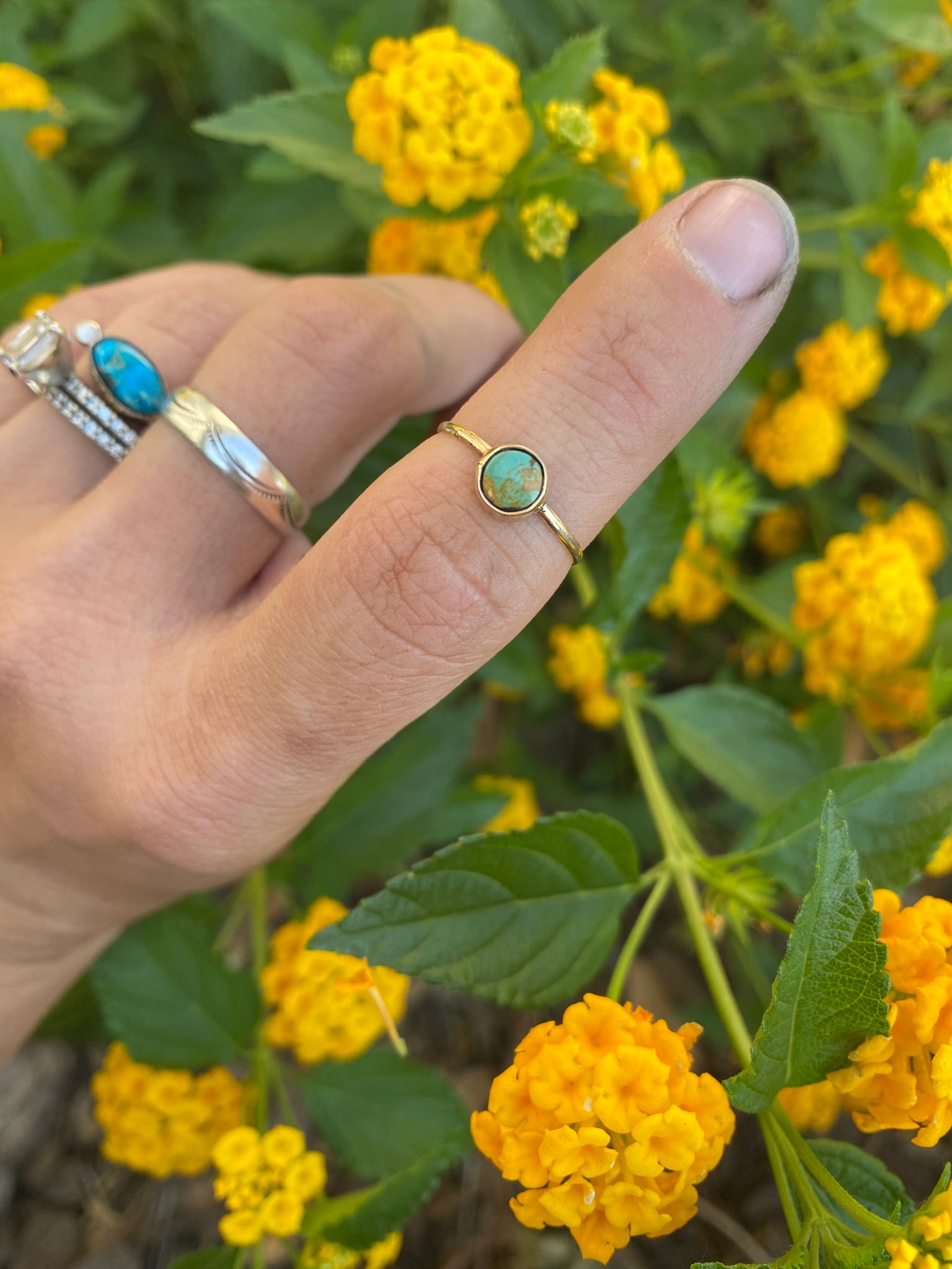 14k Gold and Turquoise Ring