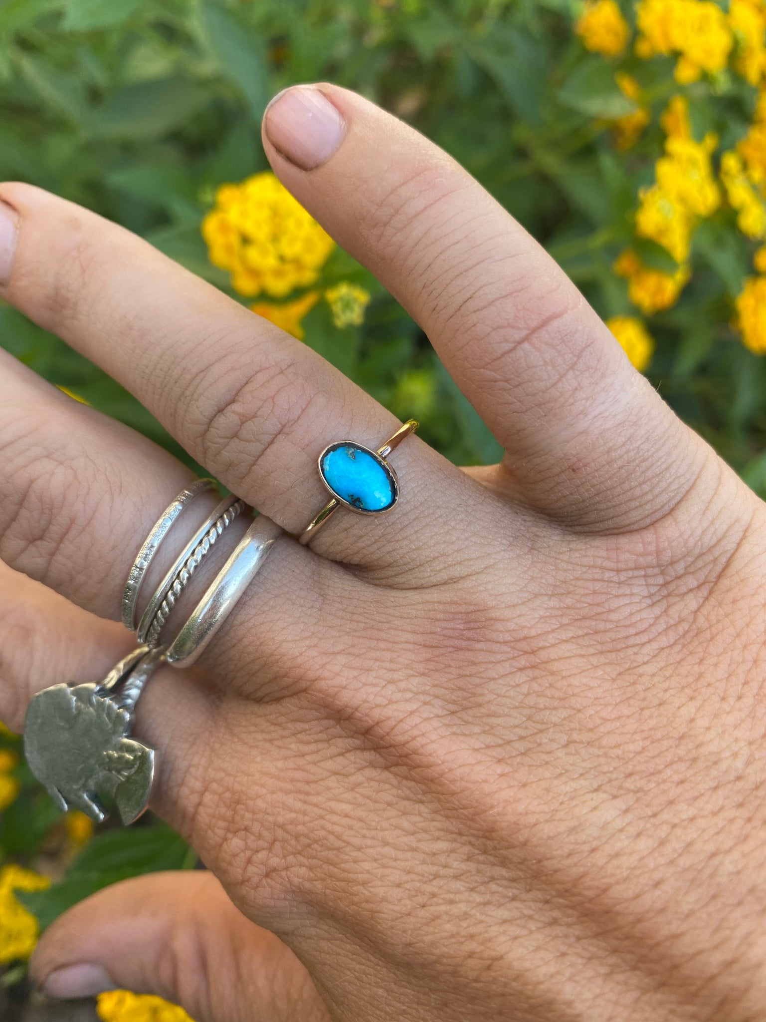 14k Gold and Turquoise Ring